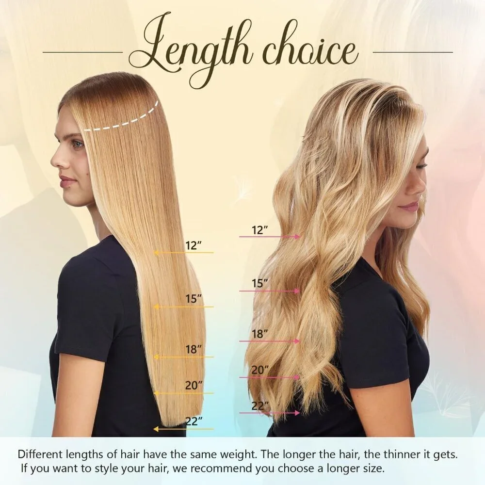 Blonde Hair Extensions Real Human Hair Clip in Human Hair for Women Straight Gol